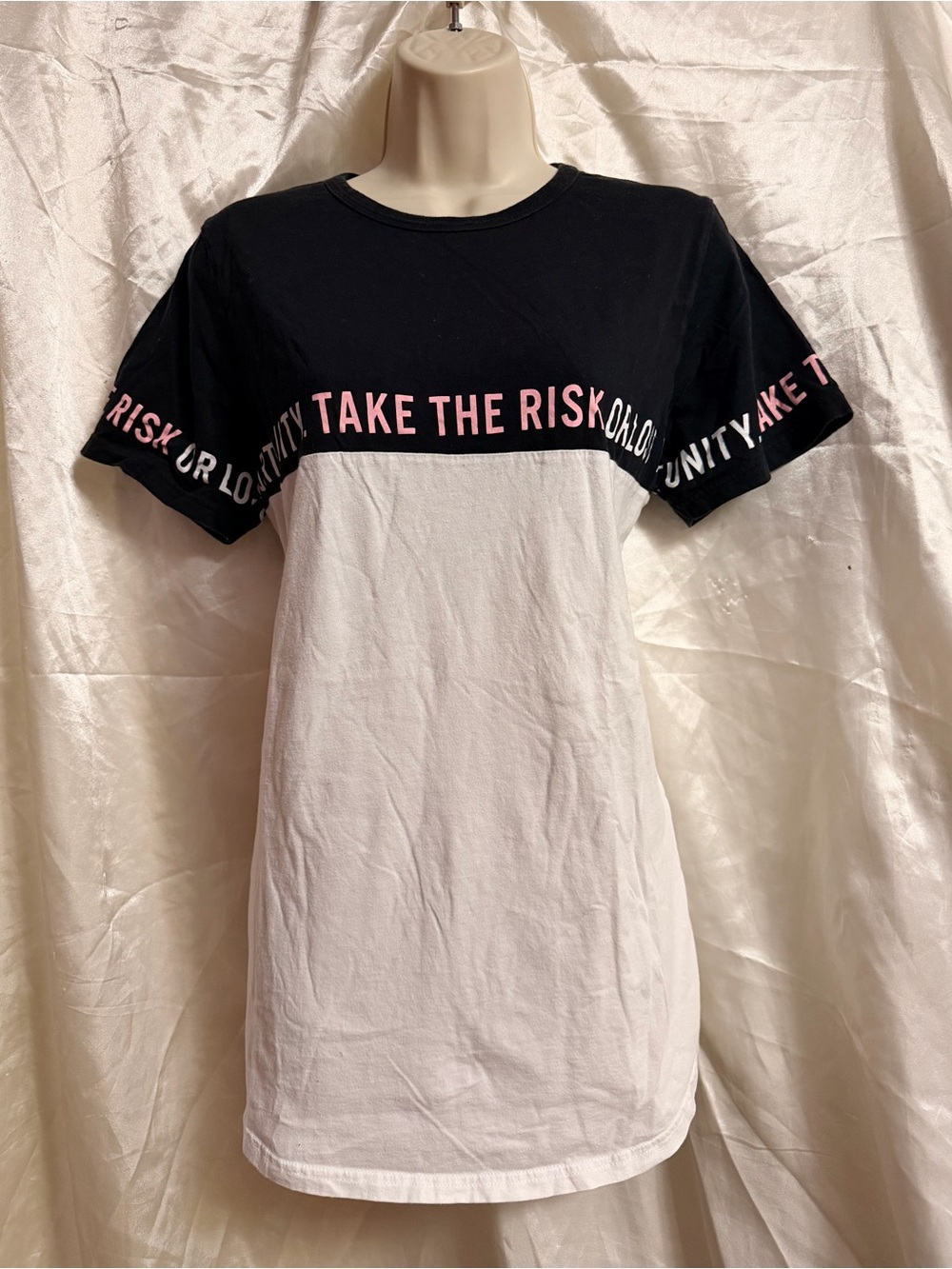 Black & White Colorblock “Take the Risk” Dress Tee